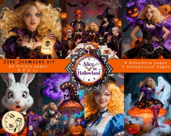 Alice In Hallowland Junk Journaling kit