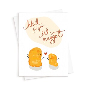 La carte Lil' Nugget || Carte Chicken Nugget, Junk Food Lover Card, Chicken Nugget Lover Card, Carte d’anniversaire, Carte d’anniversaire Little Nugget