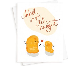 The Lil’ Nugget Card || Chicken Nugget Card, Junk Food Lover Card, Chicken Nugget Lover Card, Birthday Card, Little Nugget Birthday Card