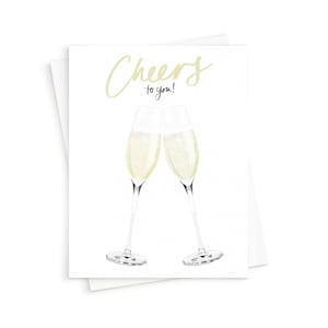 La Champagne Cheers Card || Carte de félicitations, Carte de mariage, Champagne, Boissons, Cheers
