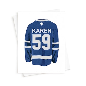 La carte de maillot feuille || Carte d’anniversaire, chandail, La feuille, carte de hockey, carte d’anniversaire de hockey, cadeau pour lui