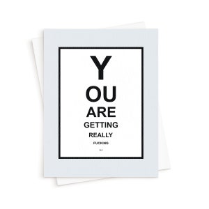 La carte d’anniversaire du test de vision || Drôle d’anniversaire effronté Vieux anniversaire pour son anniversaire pour lui Drôle d’ami Sœur Frère Mari Femme
