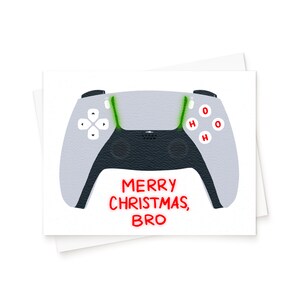 La carte de Noël Gamer Bro || Carte de Noël Gamer, Playstation 5, PS5, Carte Call of Duty, Jeu vidéo, Drôle, Carte pour lui, Cadeau pour lui
