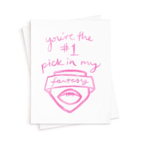 La carte Fantasy Football || Carte de football, carte d'anniversaire de football pour lui, carte de football de Saint-Valentin lui, anniversaire de mariage pour mari
