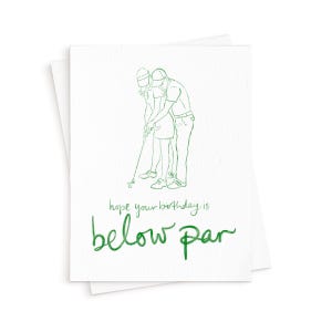 La carte d'anniversaire de golf en dessous de la normale || Carte d'amant de golf, carte d'anniversaire de golf pour lui, carte d'anniversaire de golf pour mari, carte de golf pour petit ami