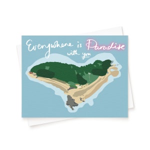 La carte Inferno du single || Paradise Island Saint-Valentin, drame de l’émission de rencontres coréenne, carte de Saint-Valentin de la culture pop