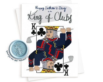 The King of Golf Clubs Card || Father’s Day Card, Golf Card, Golf Dad Card, Golf Lover Card, Golfer Father's Day Card, Husband Card