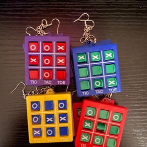 Playable Tic Tac Toe Earrings