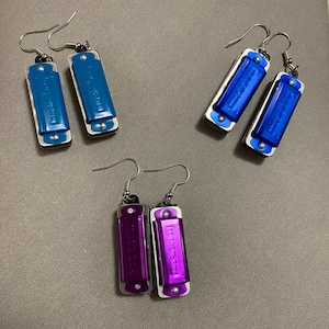 Real Working Harmonica Earrings