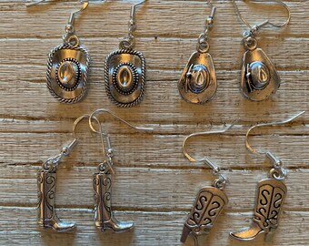 Cowboy Boot or Hat Earrings