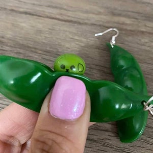 Fidget Pea Pod Earrings