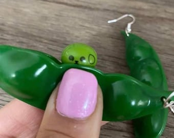 Fidget Pea Pod Earrings