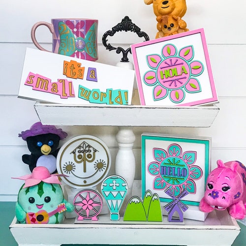 It's a Small World Clock Face Inspired Drink Coaster Set - Etsy