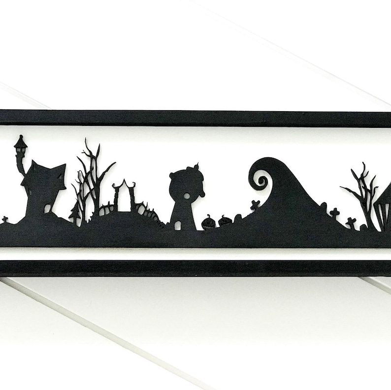 Nightmare Before Christmas 3D Wood Sign Halloween Town  Etsy
