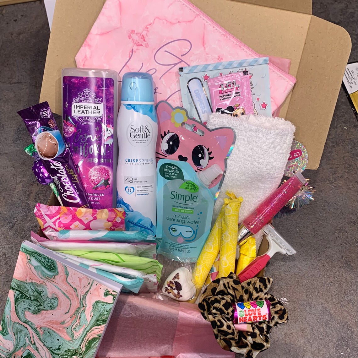 Teenage Girls Box Period Box First Period Pamper Box Etsy