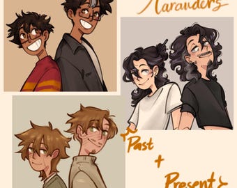 Past and Present (the marauders) a mini print series [5" x 5"]