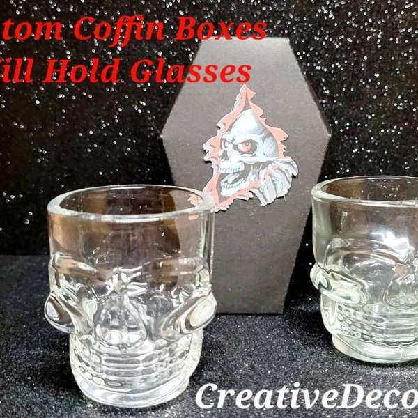 Etched Skull Glasses Etsy