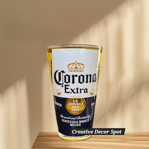 Original Corona Extra Beer Glass/Personalized Extra Stout Glass/Custom Monogram Beer Glass/Personalized Pint Glass/Unique Father&#39;s Day Gift