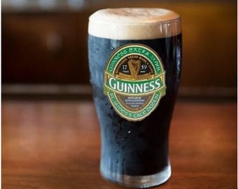 Original Guinness Ireland Collection Pint Glass/Personalized Extra Stout Glass/St. James Gate Dublin Beer Glass/Custom Monogram Beer Glass