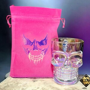 Personalized Radiant Opal Pearl Skull Drinking Glass With Bone Handle/Colorful Customized Beer Stein Mug/Birthday/Wedding/Anniversary Gift image 5