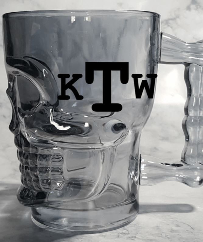 (GLB) Skull and Bones Beer Mugs/Glasses w/ FREE Personalization