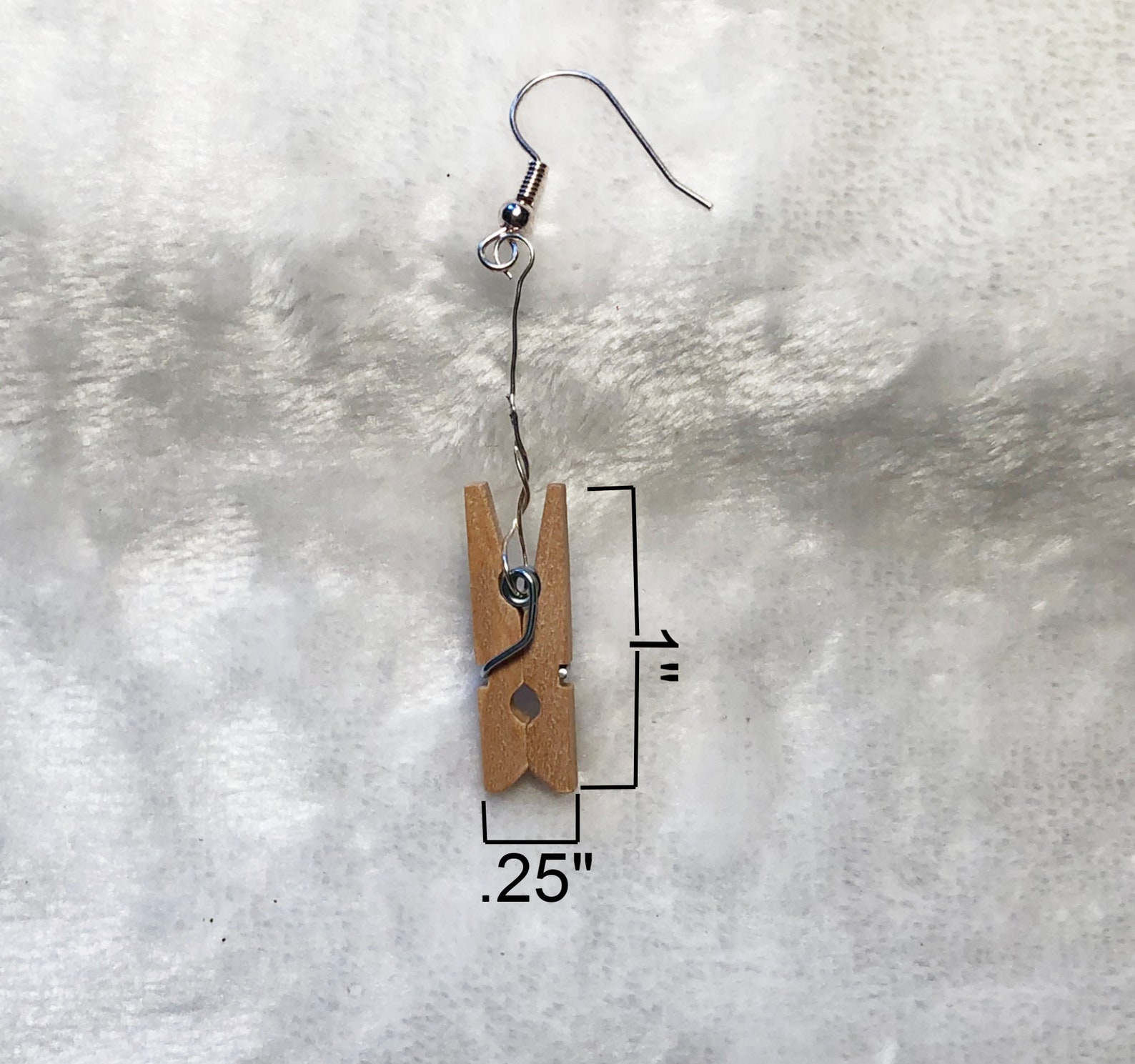 Mini Clothespin Earrings Quirky Earrings Etsy