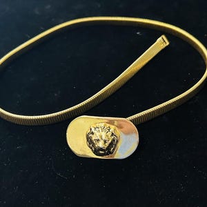 Lion Gold Ormbälte, Accessocraft Vintage Designer Midjekedja