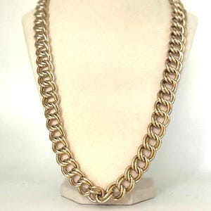 Vintage Givenchy Necklace | Gold Tone Chain Link | 1980s Signed Couture Piece