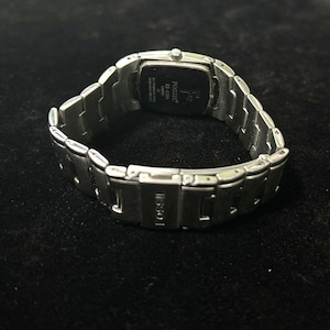 Vintage Fossil Silver Tone Watch | Minimalist Sleek Industrial Y2K Wristwatch Jewelry image 4