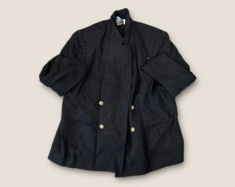Blazer vintage des années 80-90 Kathie Lee en laine mélangée noir 22 W