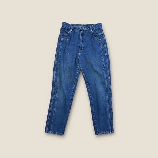 Vintage 80s Cristina’s High Rise Tapered Jeans Medium Wash Indigo 13/14