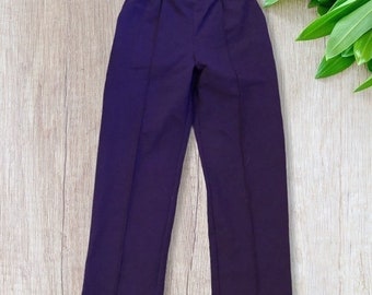 Vintage Cathy Daniels Pull-On broek met rechte pijpen, paars M