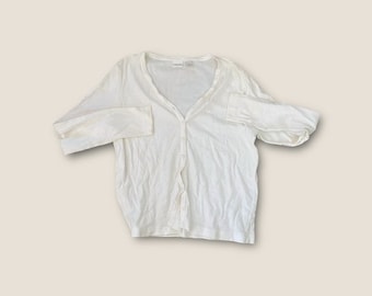 Vintage 90er Jahre Cherokee Button Down Cardigan Off White XL