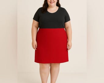 Vintage 70er Jahre Bleistiftrock von Leslie Fay Rot