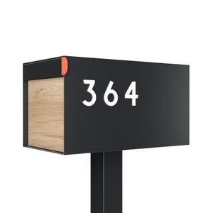 Adhesive street numbers for mailboxes in white