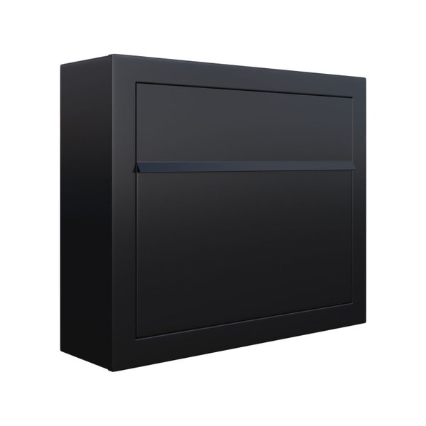 ELEGANCE by Bravios - Modern wall-mounted black mailbox