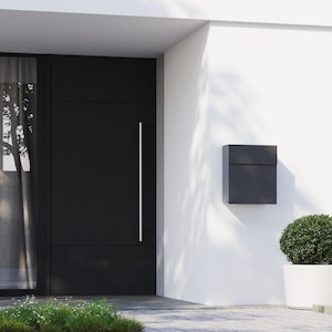 ALTO by Bravios - Modern wall-mounted black mailbox
