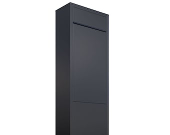 BIG BOX by Bravios - Modern stand-alone black mailbox