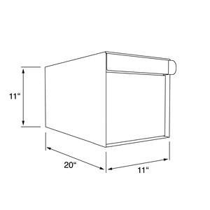 TOWN SQUARE by Bravios - Large Capacity Mailbox With Post in Black ...