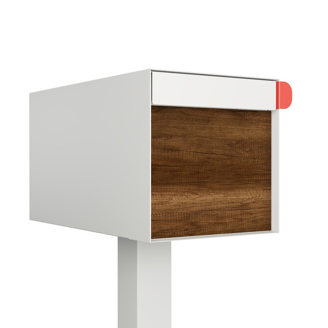 TOWN SQUARE by Bravios - Large Capacity Mailbox With Post in White With ...