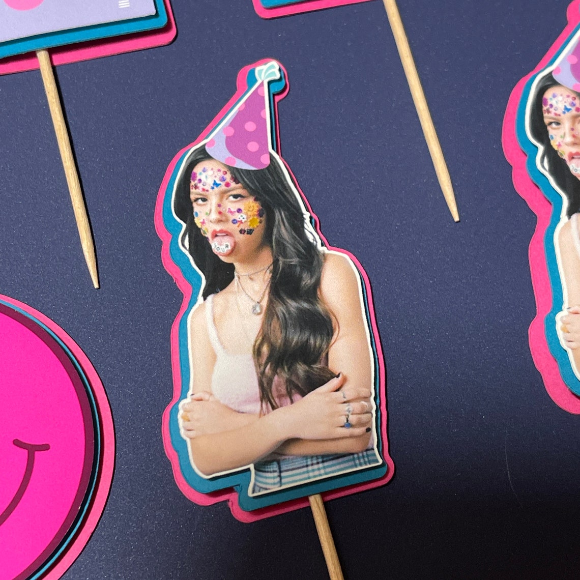 17 Piece Olivia Rodrigo Cupcake Topper Themed Party Etsy