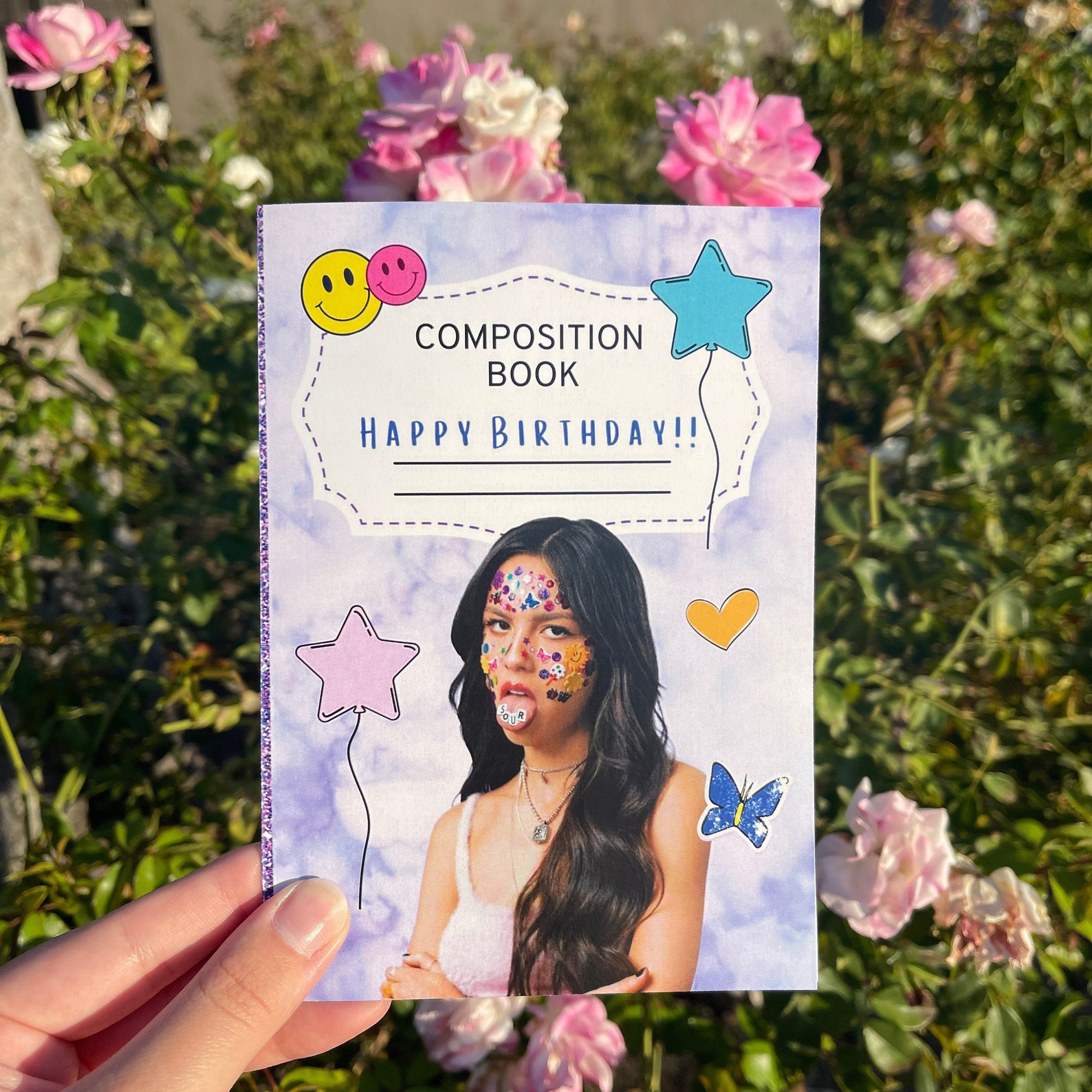 Olivia Rodrigo Birthday Card SOUR Composition Notebook Etsy