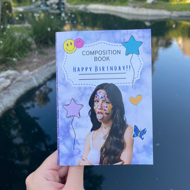 Olivia Rodrigo Birthday Card SOUR Composition Notebook Etsy