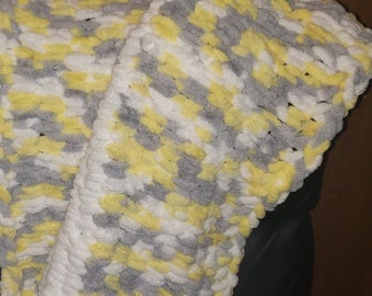 Handknitted Finger Loop Blanket and Lovey