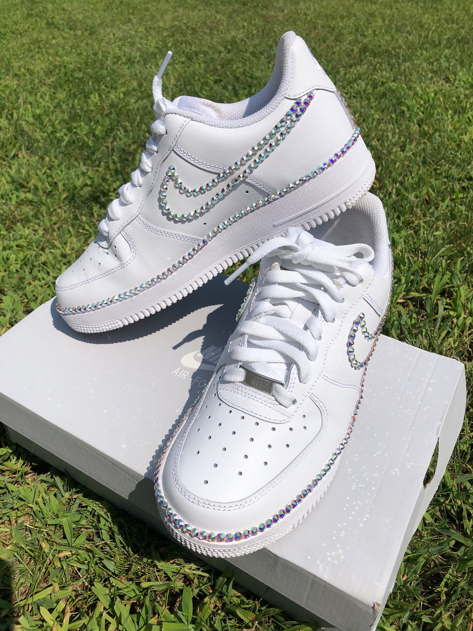 Swarovski Rhinestone Air Force 1 Etsy