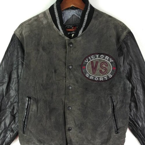 Victory hot Sport Leather Fashion Jacket Vasity Excellent Design in size M