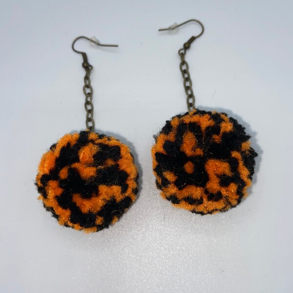 Pom Pom Earrings Etsy