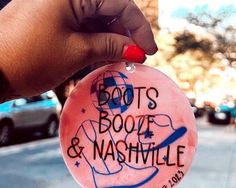 Nashville Bachelorette Ornament: Acrylic Girls Trip Keepsake