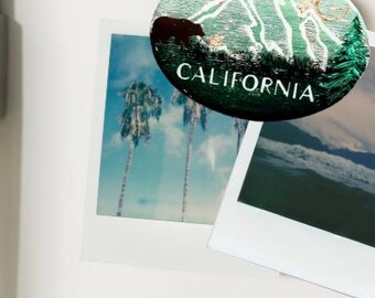 Personalized Travel Magnet: Epoxy Art, California Keepsake