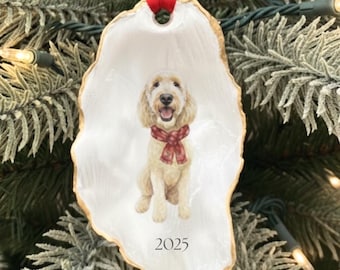 Custom Pet Ornament, Oyster Shell Ornaments, Wedding Favors, Engagement Gifts, Bridesmaid Gifts, Gifts, Custom, Personalized